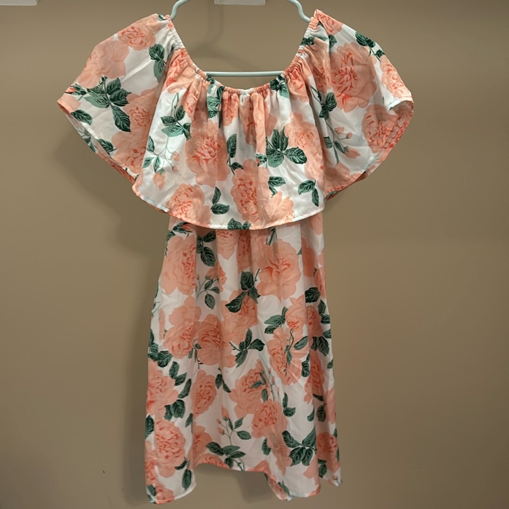 Show me your Mumu floral dress off the shoulder